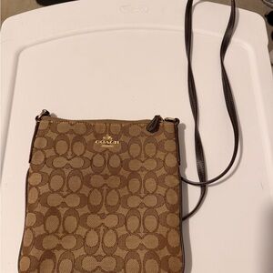 Coach Signature Tan Crossbody Bag